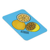 Lemon Cartoon Illustration Magnet (Rechte Seite)