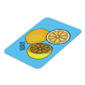 Lemon Cartoon Illustration Magnet (Linke Seite)