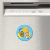 Lemon Cartoon Illustration Magnet (In Situ (Geschirrspüler))