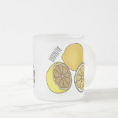 Lemon Cartoon Illustration Mattglastasse (VorderseiteRechts)