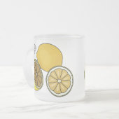 Lemon Cartoon Illustration Mattglastasse (Vorderseite Links)