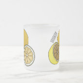 Lemon Cartoon Illustration Mattglastasse (Mittel)