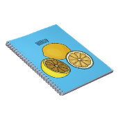 Lemon Cartoon Illustration Notizblock (Rechte Seite)