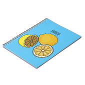 Lemon Cartoon Illustration Notizblock (Linke Seite)