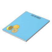 Lemon Cartoon Illustration Notizblock (Rotiert)