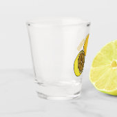 Lemon Cartoon Illustration Schnapsglas (Links)