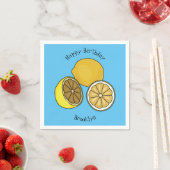 Lemon Cartoon Illustration Serviette (Beispiel)