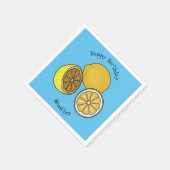 Lemon Cartoon Illustration Serviette (Ecke)