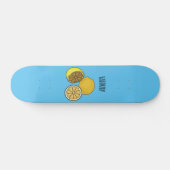 Lemon Cartoon Illustration Skateboard (Horizontal)