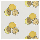 Lemon Cartoon Illustration Stoff (Nahaufnahme)