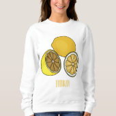 Lemon Cartoon Illustration Sweatshirt (Vorderseite)