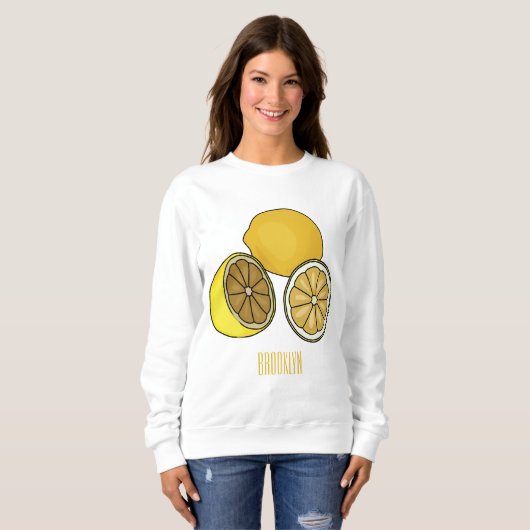 Lemon Cartoon Illustration Sweatshirt (Vorne ganz)