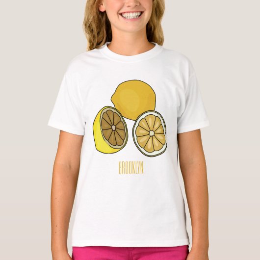 Lemon Cartoon Illustration T-Shirt (Vorderseite)
