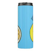 Lemon Cartoon Illustration Thermosbecher (Rückseite)