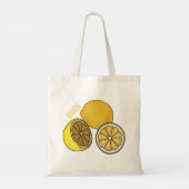 Lemon Cartoon Illustration Tragetasche (Rückseite)