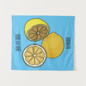 Lemon Cartoon Illustration Wandteppich (Vorderseite (Horizontal))