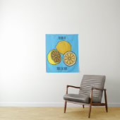 Lemon Cartoon Illustration Wandteppich (Beispiel)