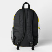 Lemon Checkered Backpack Bedruckter Rucksack (Rückseite)