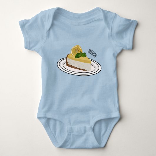 Lemon cheesecake Cartoon Illustration Baby Strampler (Vorderseite)