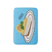 Lemon cheesecake Cartoon Illustration Badematte (Vorderseite Vertikal)