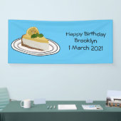 Lemon cheesecake Cartoon Illustration Banner (Messe)