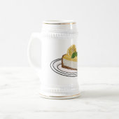 Lemon cheesecake Cartoon Illustration Bierglas (Vorderseite Links)