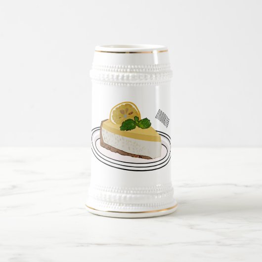 Lemon cheesecake Cartoon Illustration Bierglas (Mittel)