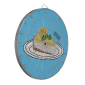Lemon cheesecake Cartoon Illustration Dartscheibe (Vorderseite Links)