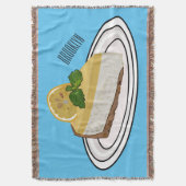 Lemon cheesecake Cartoon Illustration Decke (Vorderseite Vertikal)