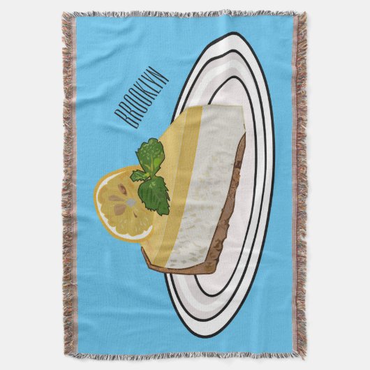 Lemon cheesecake Cartoon Illustration Decke (Vorderseite Vertikal)