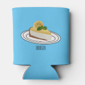 Lemon cheesecake Cartoon Illustration Dosenkühler (Rückseite)