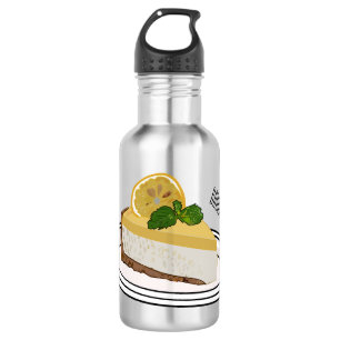 Lemon cheesecake Cartoon Illustration Edelstahlflasche