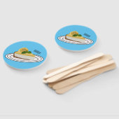 Lemon cheesecake Cartoon Illustration Fächer (Non-assembled)