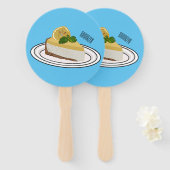 Lemon cheesecake Cartoon Illustration Fächer (Vorne und Hinten)