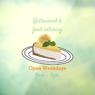 Lemon cheesecake Cartoon Illustration Fensteraufkleber