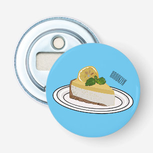 Lemon cheesecake Cartoon Illustration Flaschenöffner