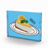 Lemon cheesecake Cartoon Illustration Fotoblock (Rechts)