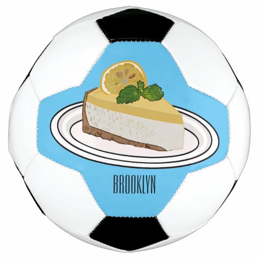 Lemon cheesecake Cartoon Illustration Fußball (Vorderseite)