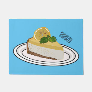Lemon cheesecake Cartoon Illustration Fußmatte