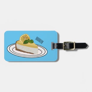 Lemon cheesecake Cartoon Illustration Gepäckanhänger