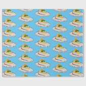 Lemon cheesecake Cartoon Illustration Geschenkpapier (Flach)