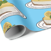 Lemon cheesecake Cartoon Illustration Geschenkpapier (Rolleneckpunkt)