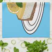 Lemon cheesecake Cartoon Illustration Geschirrtuch (Gefaltet)