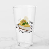 Lemon cheesecake Cartoon Illustration Glas (Vorderseite)