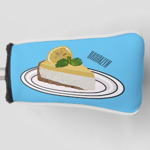 Lemon cheesecake Cartoon Illustration Golf Headcover