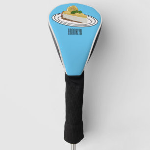 Lemon cheesecake Cartoon Illustration Golf Headcover