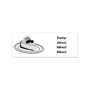 Lemon cheesecake Cartoon Illustration Gummistempel