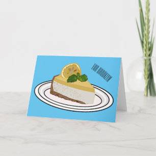 Lemon cheesecake Cartoon Illustration Karte