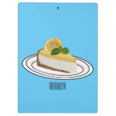 Lemon cheesecake Cartoon Illustration Klemmbrett (Rückseite)