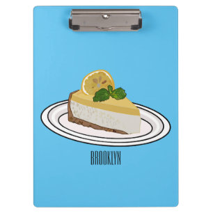 Lemon cheesecake Cartoon Illustration Klemmbrett